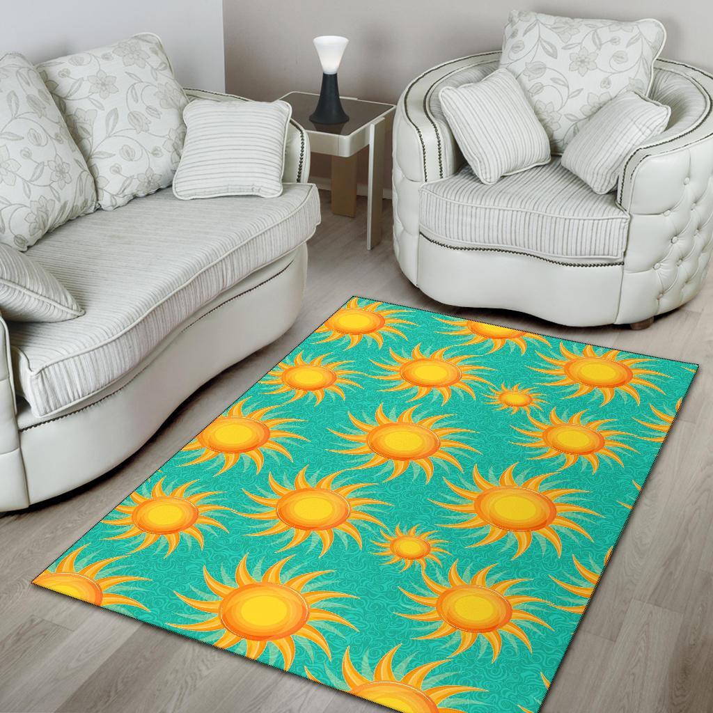 Sun Pattern Print Floor Mat-grizzshop