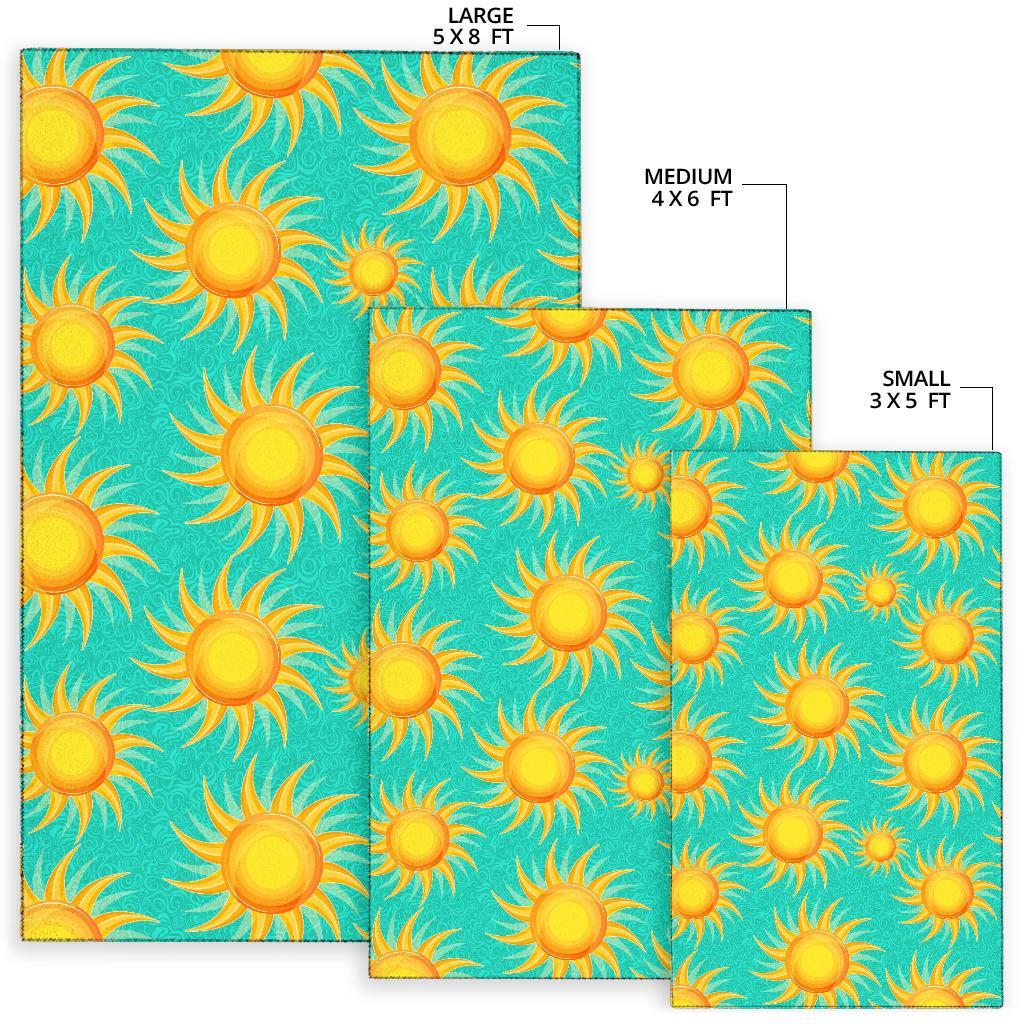 Sun Pattern Print Floor Mat-grizzshop