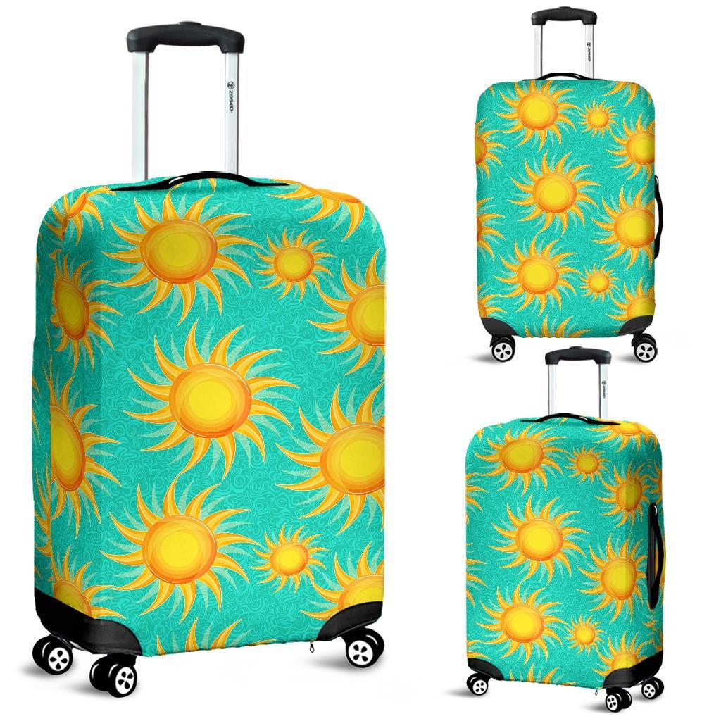 Sun Pattern Print Luggage Cover Protector-grizzshop