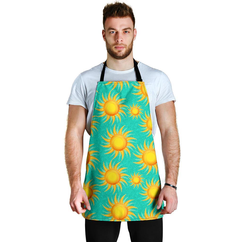 Sun Pattern Print Men's Apron-grizzshop