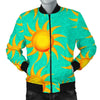 Sun Pattern Print Men's Bomber Jacket-grizzshop