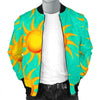 Sun Pattern Print Men's Bomber Jacket-grizzshop