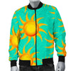 Sun Pattern Print Men's Bomber Jacket-grizzshop