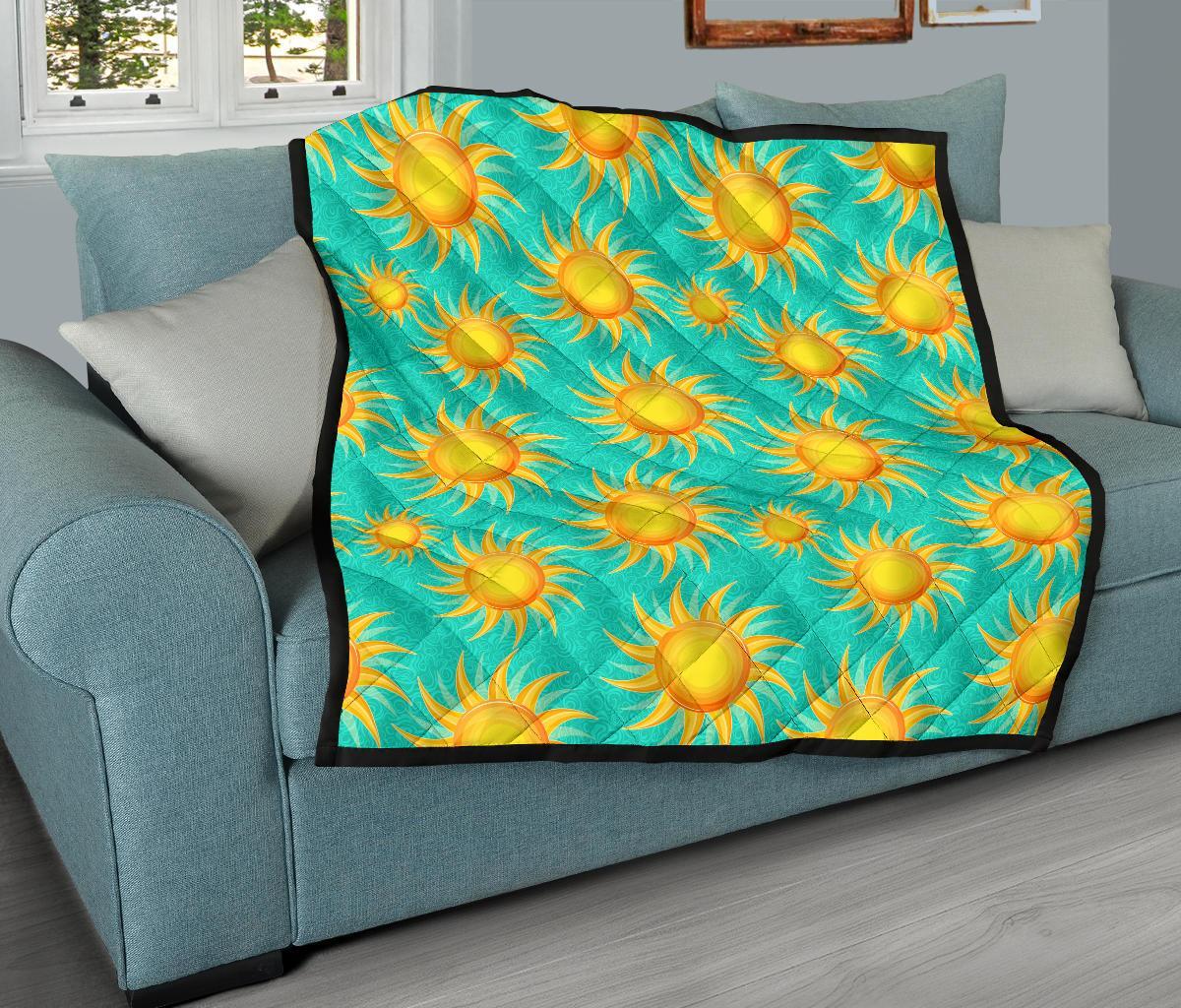 Sun Pattern Print Quilt-grizzshop