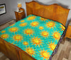 Sun Pattern Print Quilt-grizzshop