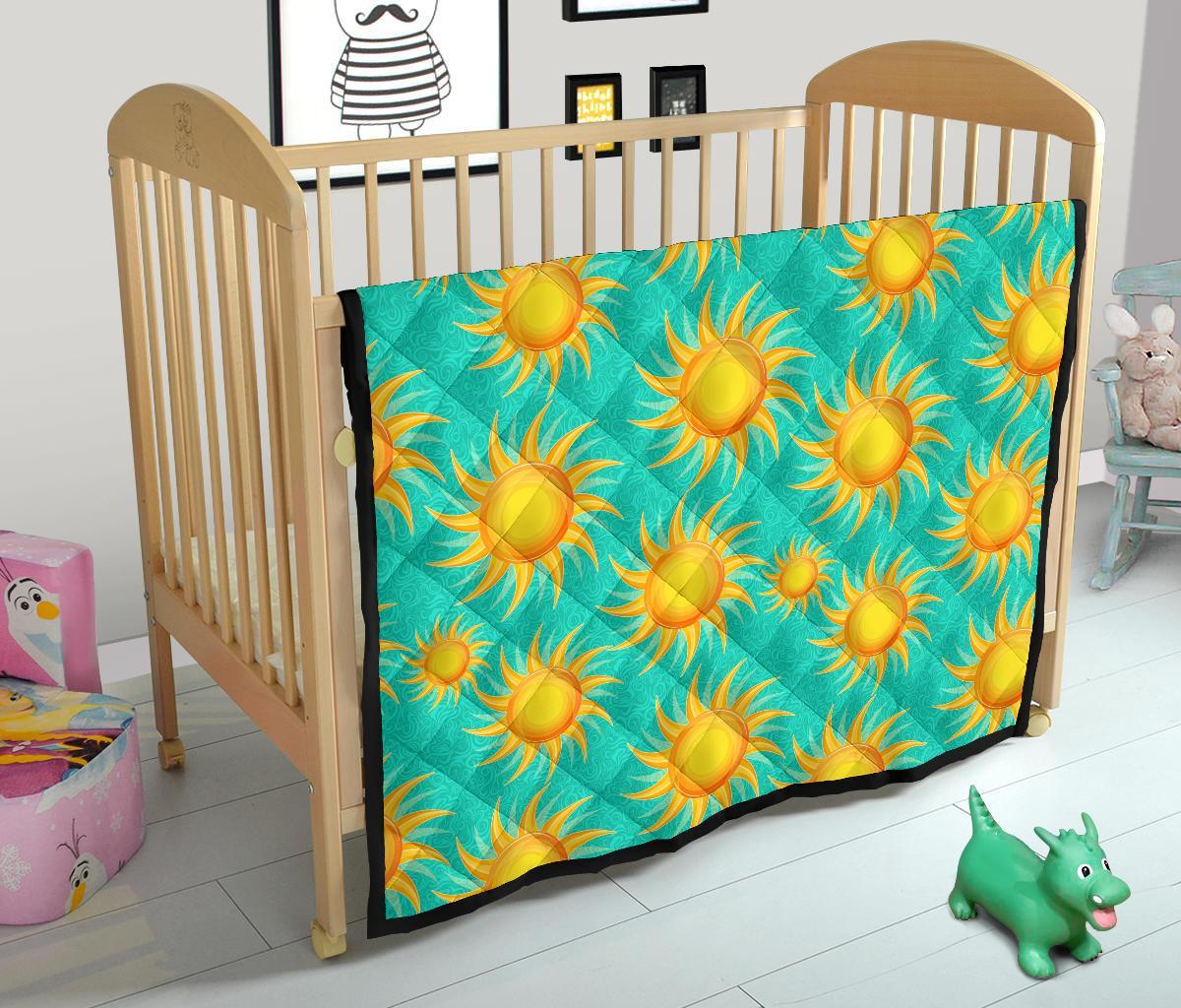 Sun Pattern Print Quilt-grizzshop