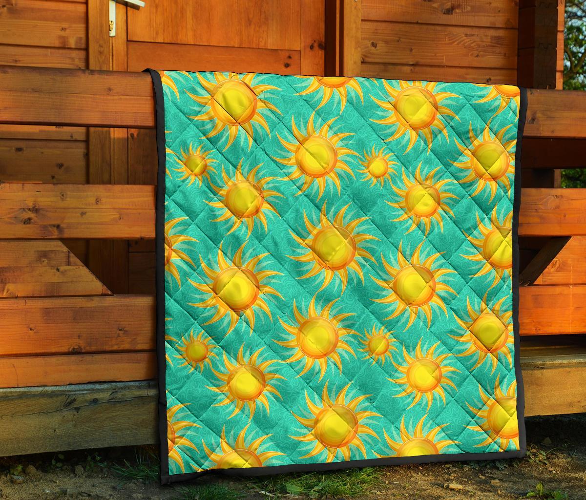 Sun Pattern Print Quilt-grizzshop