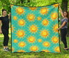 Sun Pattern Print Quilt-grizzshop