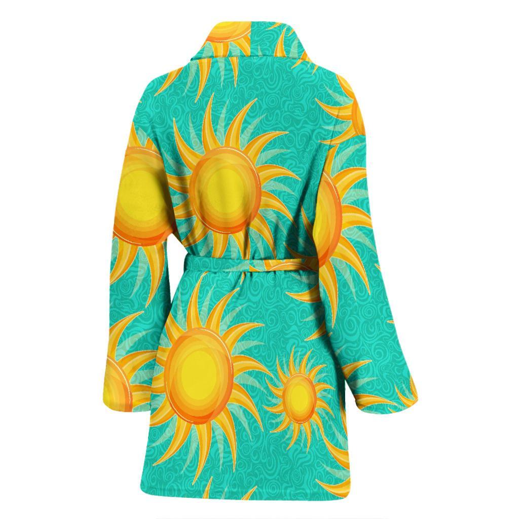 Sun Pattern Print Women Long Robe-grizzshop