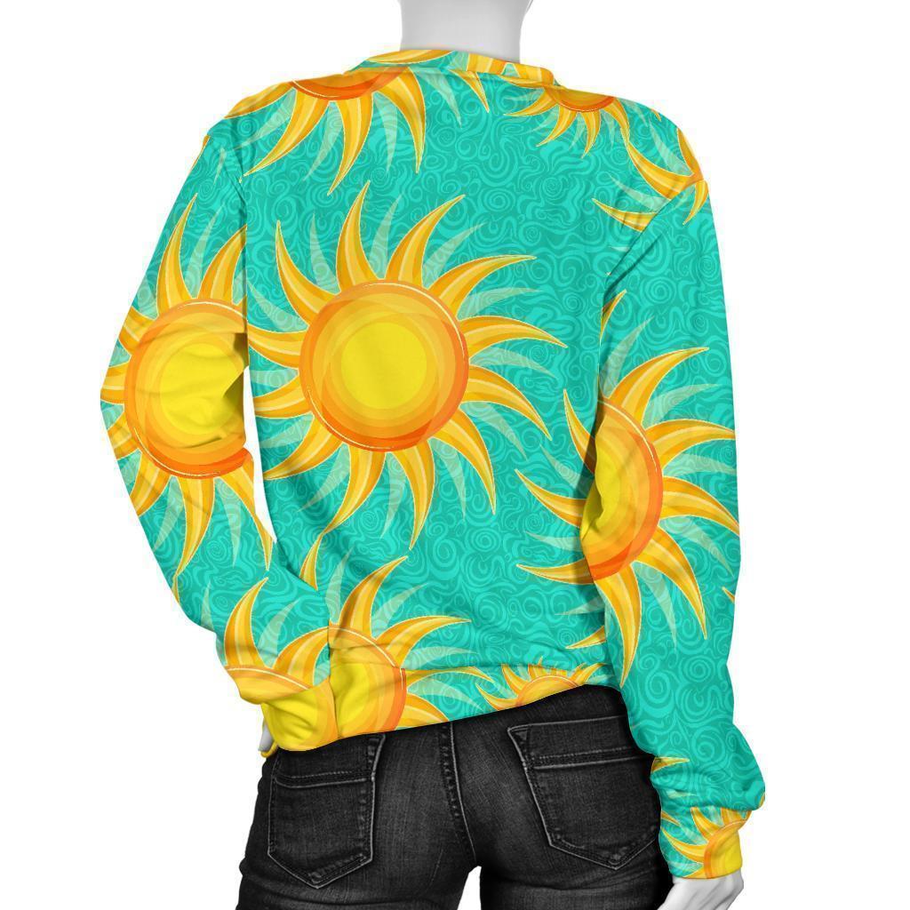 Sun Pattern Print Women's Sweatshirt-grizzshop