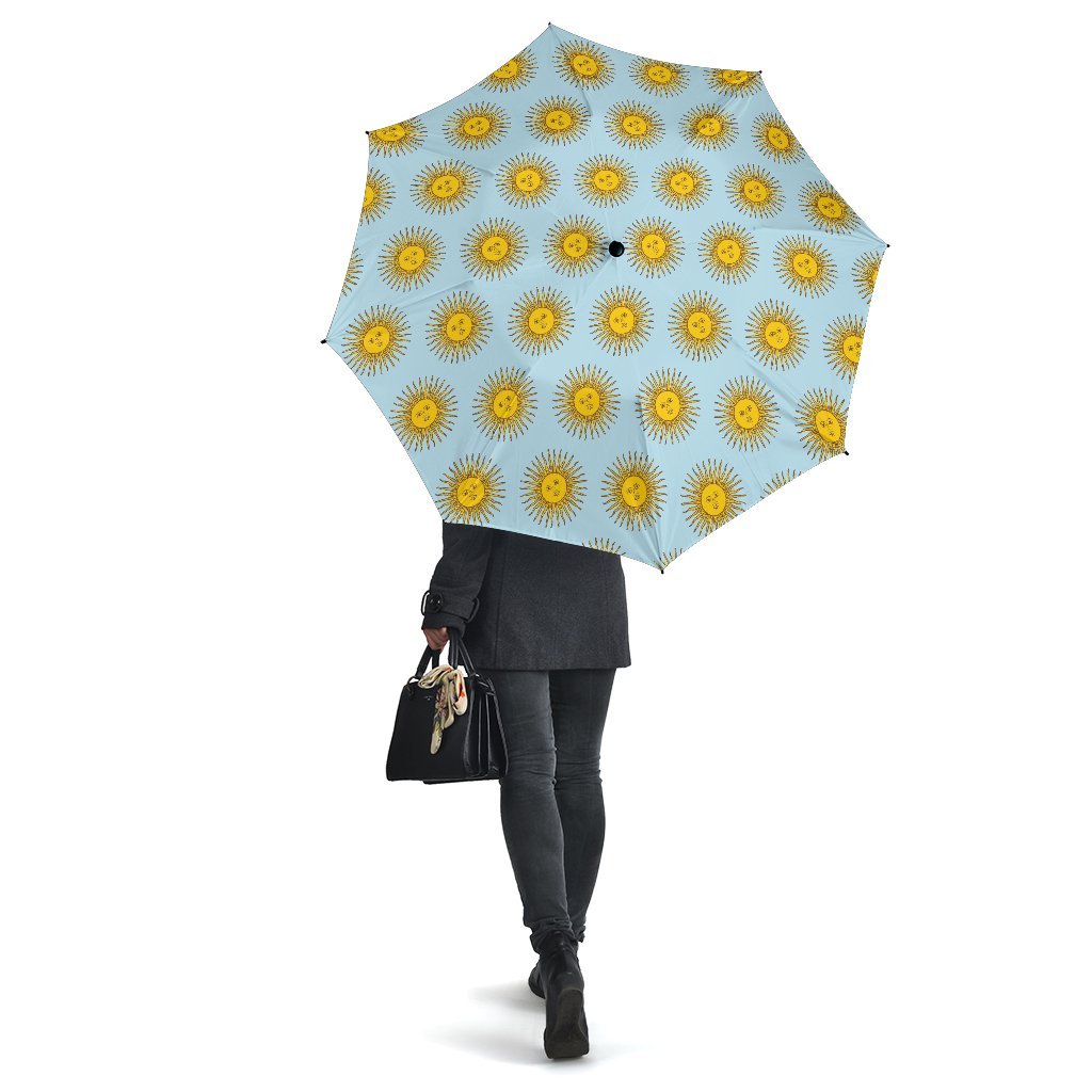 Sun Print Pattern Automatic Foldable Umbrella-grizzshop