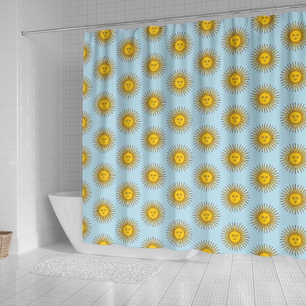 Sun Print Pattern Bathroom Shower Curtain-grizzshop