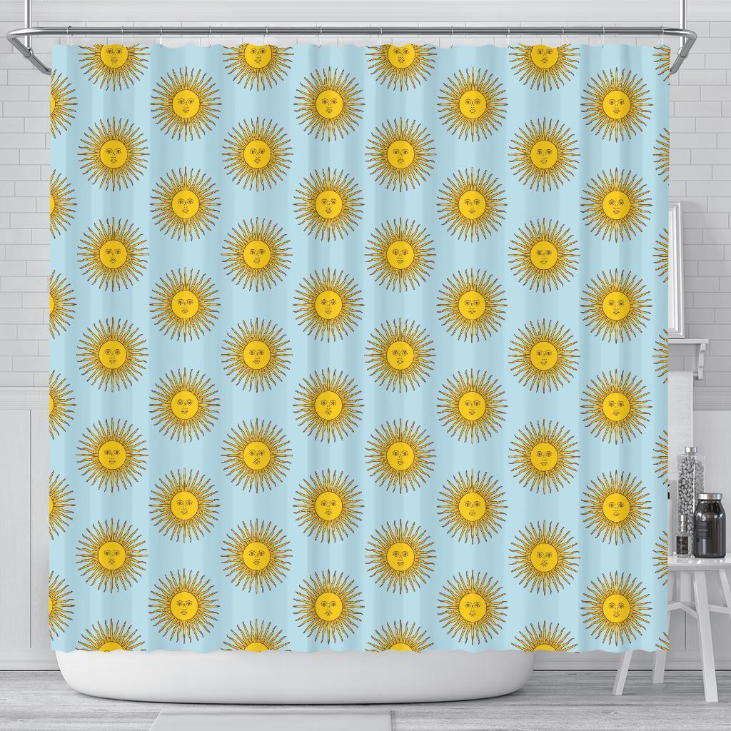 Sun Print Pattern Bathroom Shower Curtain-grizzshop