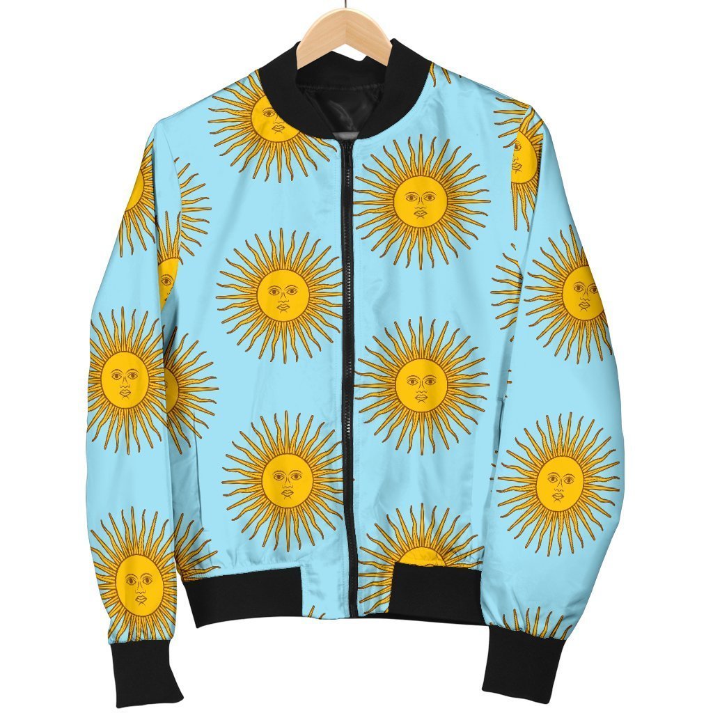 Sun Print Pattern Men's Bomber Jacket-grizzshop