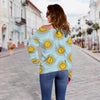 Load image into Gallery viewer, Sun Print Pattern Women Off Shoulder Sweatshirt-grizzshop