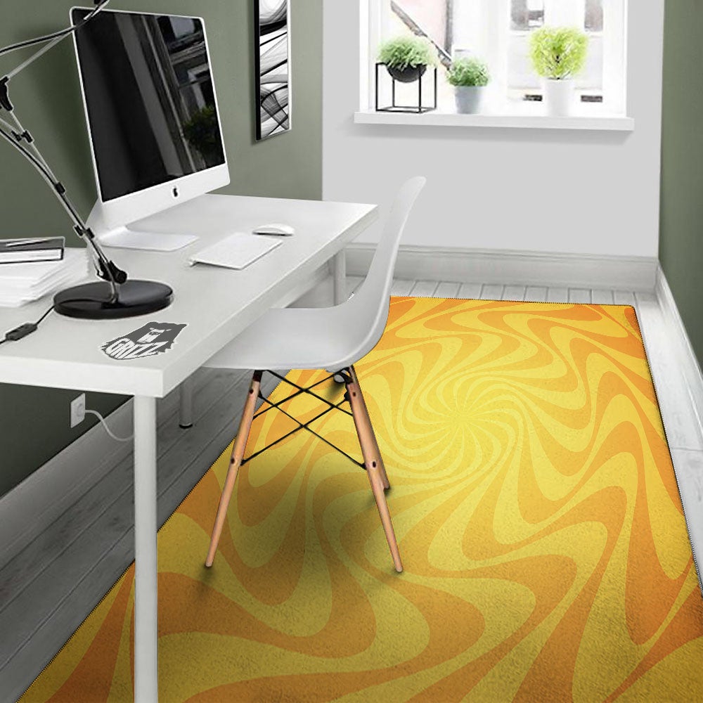 Sun Psychedelic Burning Print Floor Mat-grizzshop