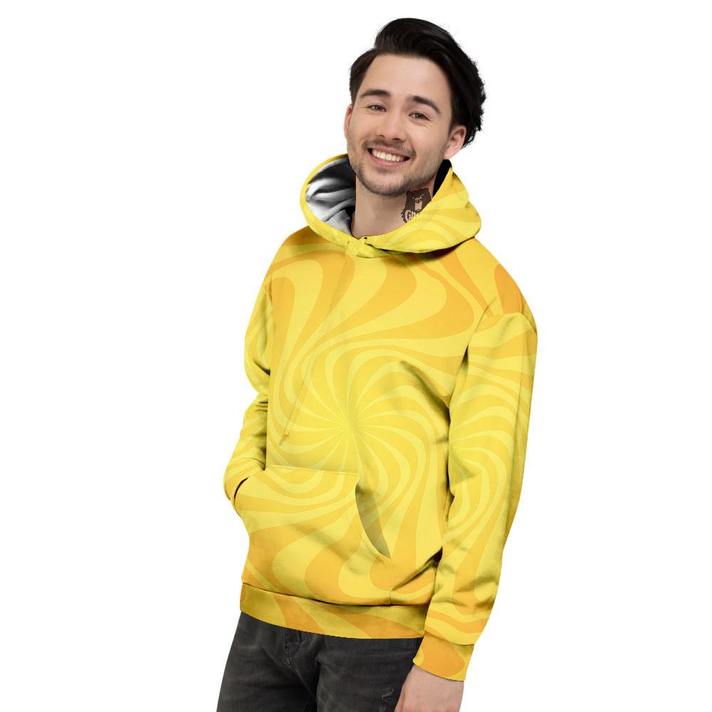 Sun Psychedelic Burning Print Men's Hoodie-grizzshop