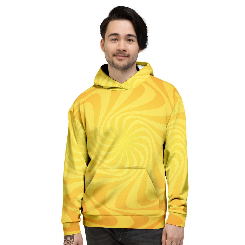 Sun Psychedelic Burning Print Men's Hoodie-grizzshop