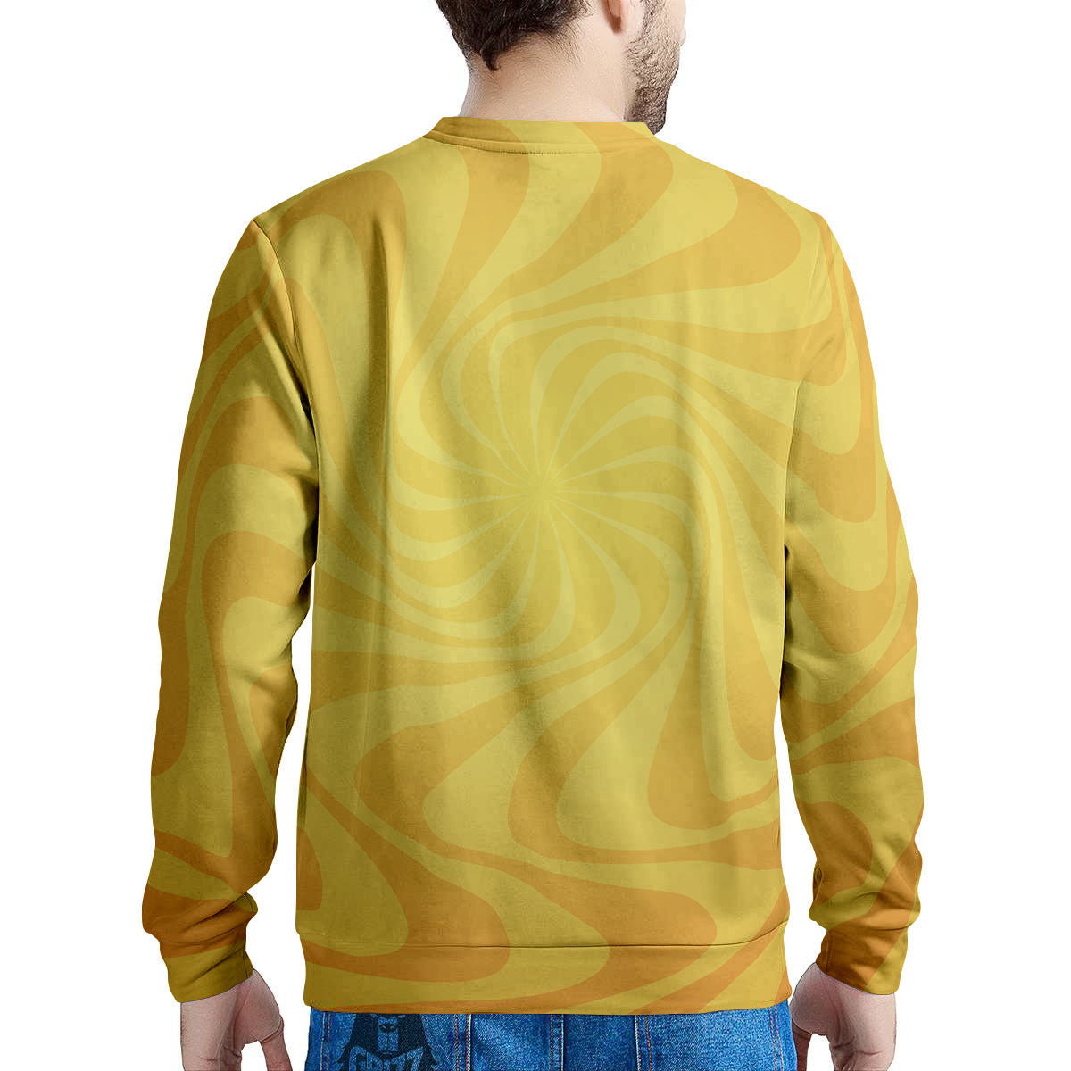 Sun Psychedelic Burning Print Men's Sweatshirt-grizzshop