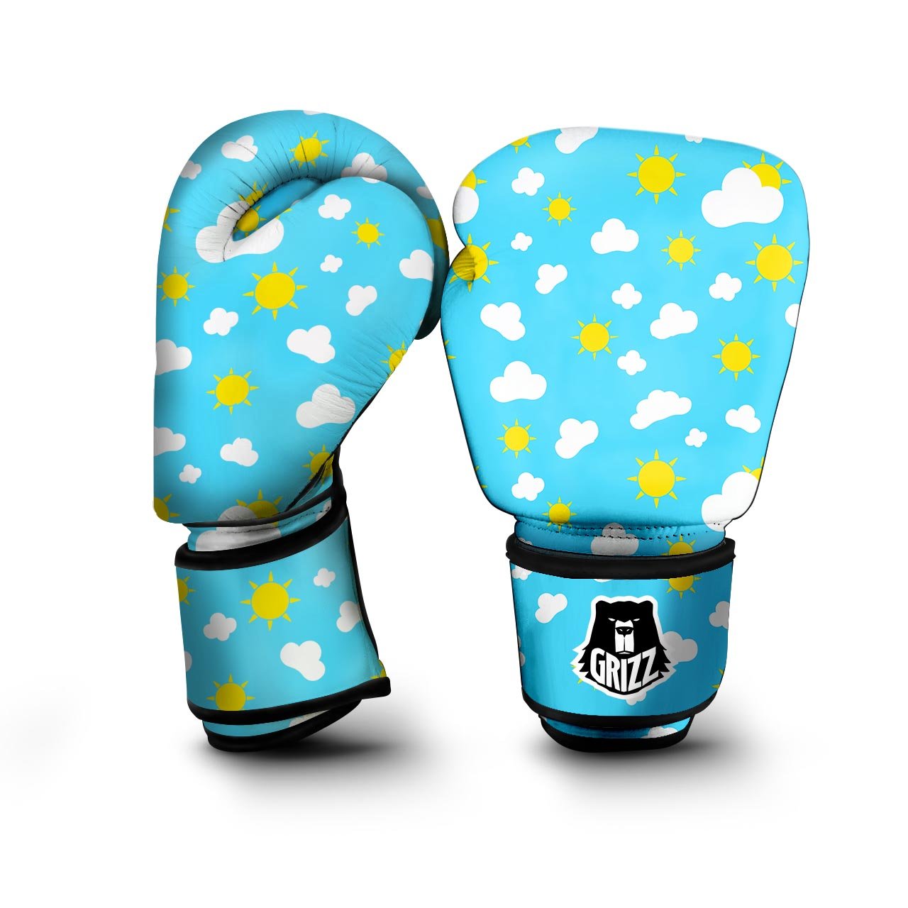 Sun Shiny Print Pattern Boxing Gloves-grizzshop