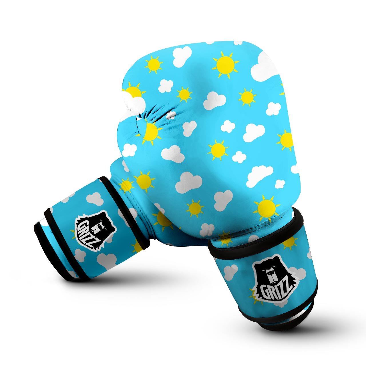 Sun Shiny Print Pattern Boxing Gloves-grizzshop