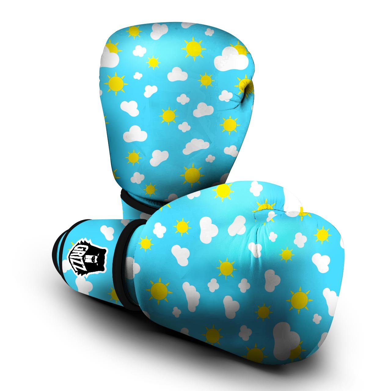 Sun Shiny Print Pattern Boxing Gloves-grizzshop