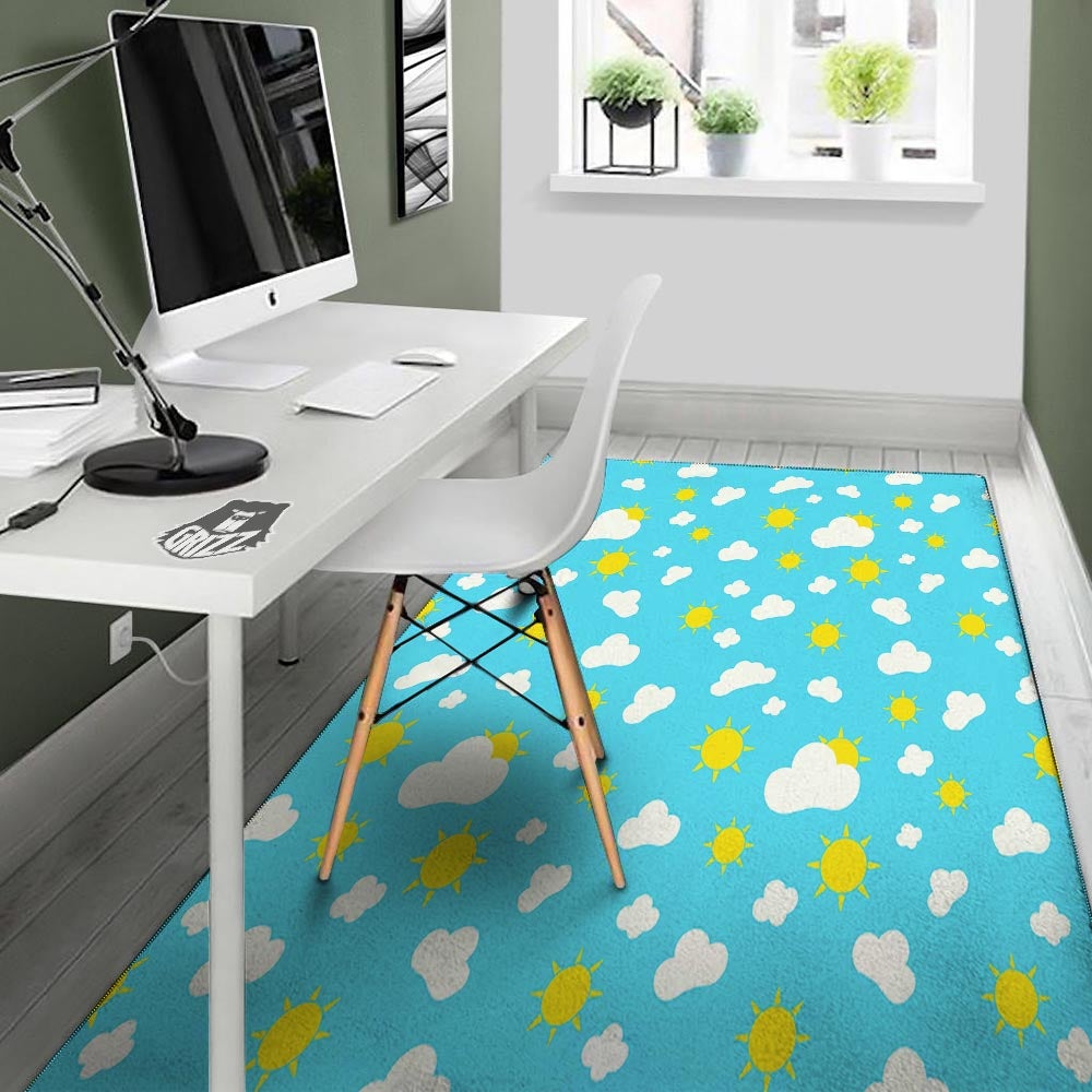 Sun Shiny Print Pattern Floor Mat-grizzshop