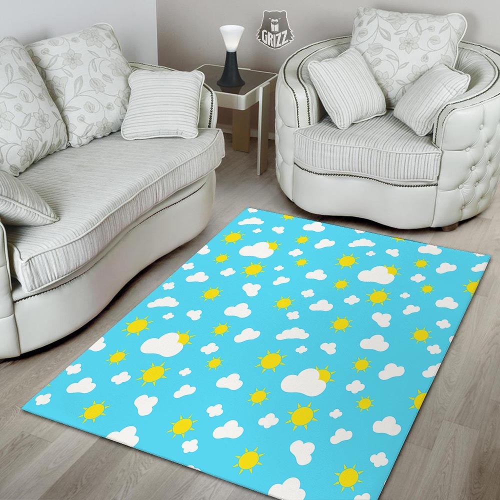 Sun Shiny Print Pattern Floor Mat-grizzshop