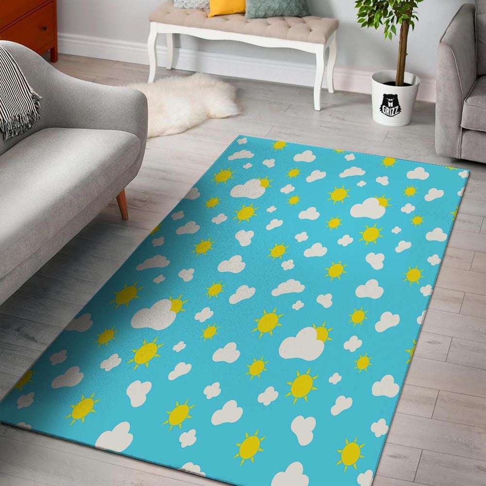 Sun Shiny Print Pattern Floor Mat-grizzshop