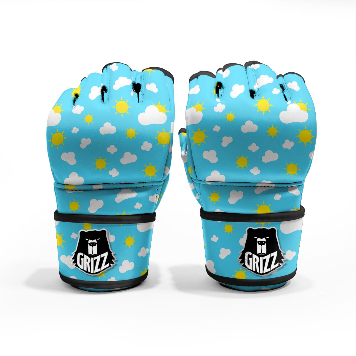 Sun Shiny Print Pattern MMA Gloves-grizzshop