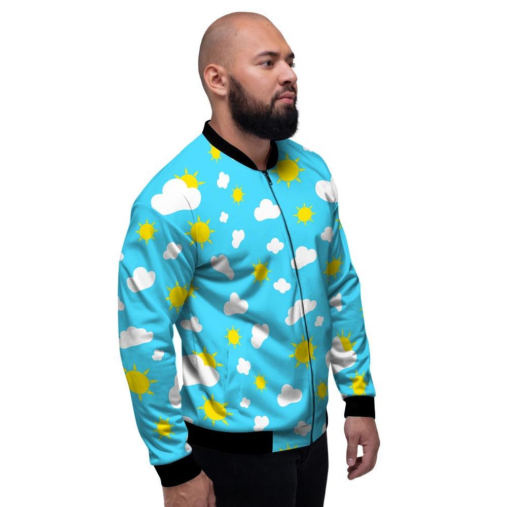 Sun Shiny Print Pattern Men's Bomber Jacket-grizzshop