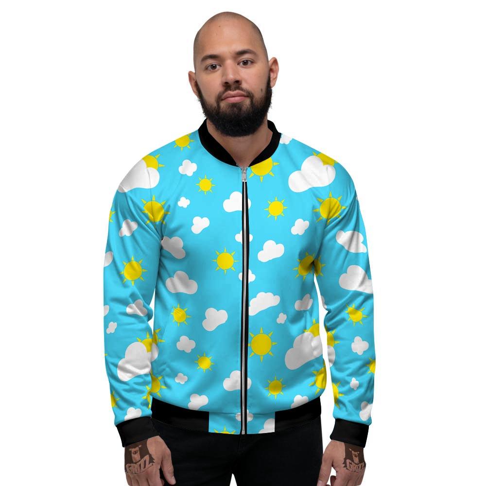 Sun Shiny Print Pattern Men's Bomber Jacket-grizzshop