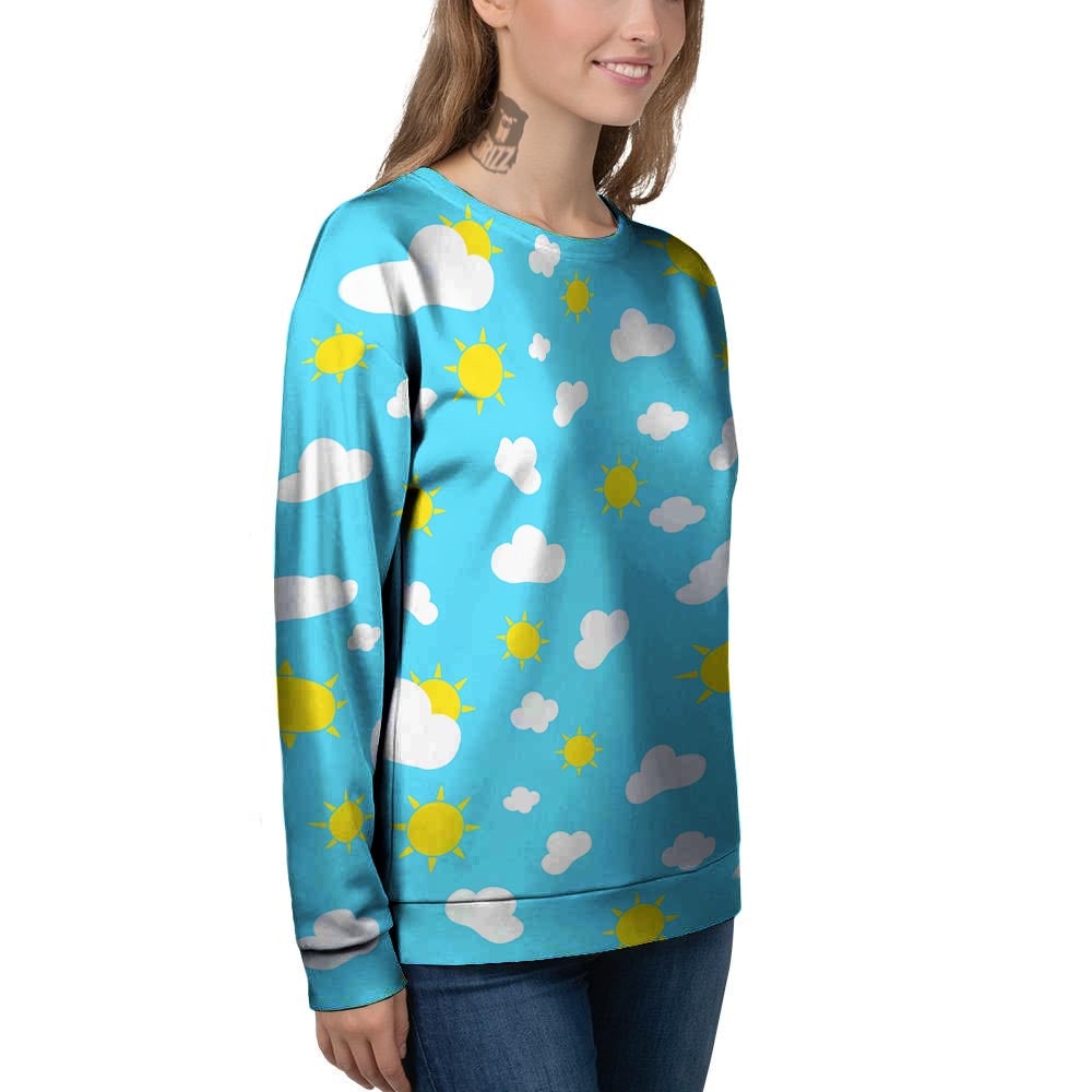 Sun Shiny Print Pattern Women's Sweatshirt-grizzshop
