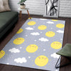 Sun Smile Pattern Print Floor Mat-grizzshop