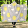 Sun Smile Pattern Print Hooded Blanket-grizzshop