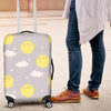 Sun Smile Pattern Print Luggage Cover Protector-grizzshop