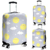 Sun Smile Pattern Print Luggage Cover Protector-grizzshop