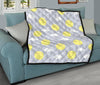 Sun Smile Pattern Print Quilt-grizzshop