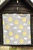 Sun Smile Pattern Print Quilt-grizzshop