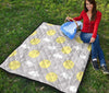 Sun Smile Pattern Print Quilt-grizzshop