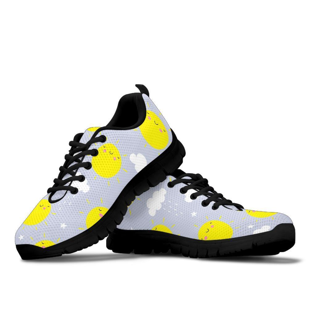 Sun Smile Pattern Print Sneaker Shoes For Men Women-grizzshop