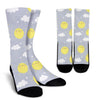 Sun Smile Pattern Print Unisex Crew Socks-grizzshop