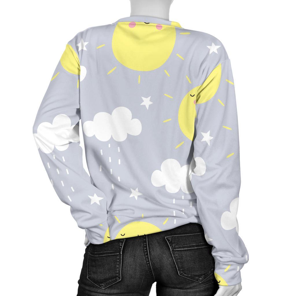 Sun Smile Pattern Print Women's Sweatshirt-grizzshop