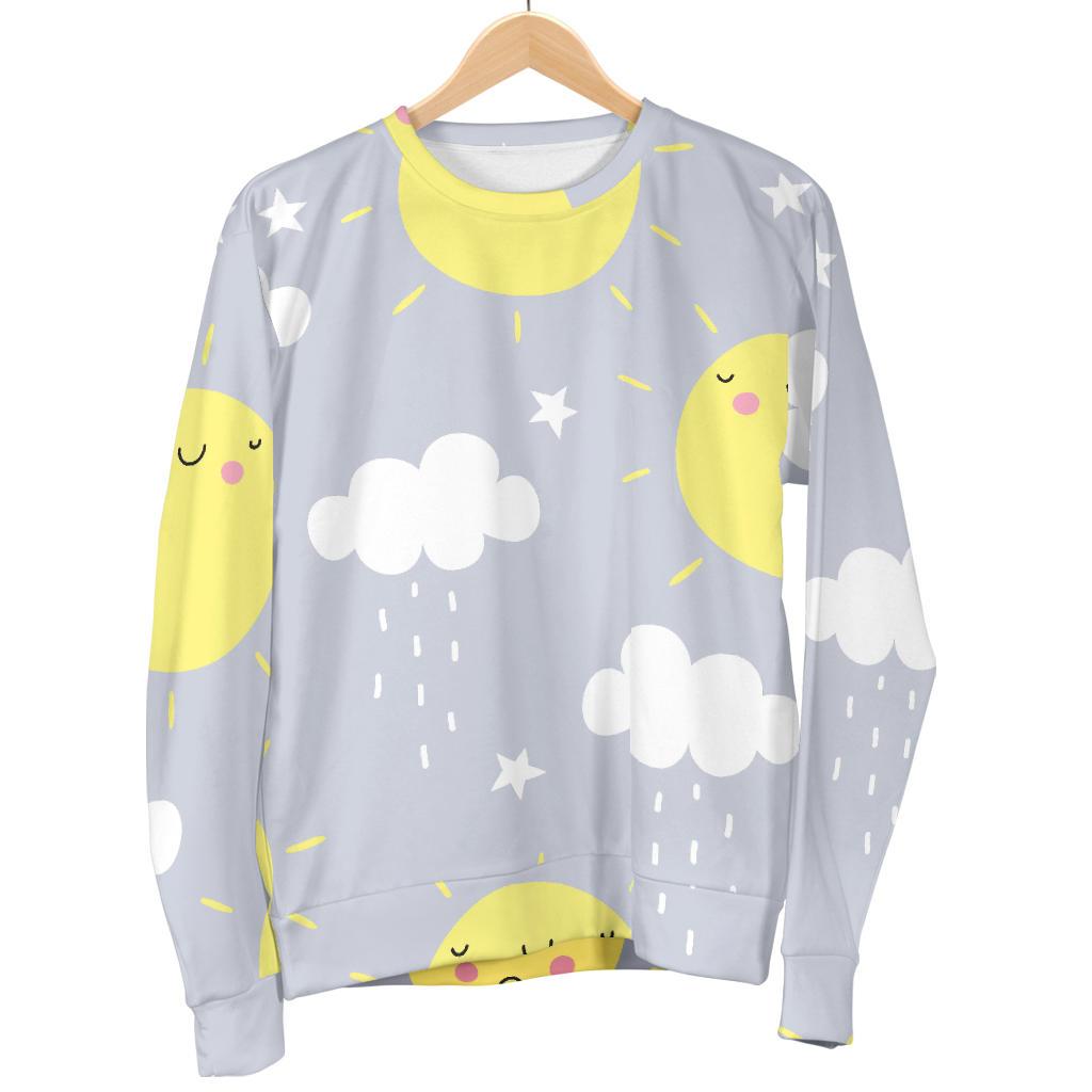 Sun Smile Pattern Print Women's Sweatshirt-grizzshop