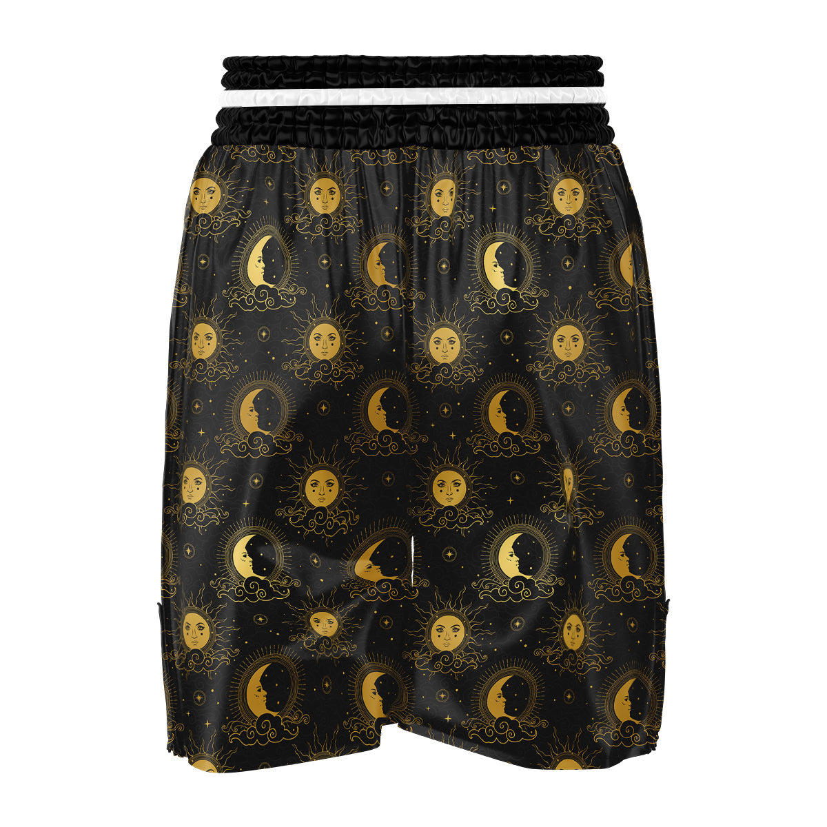 Sun Vintage Print Pattern Boxing Shorts-grizzshop