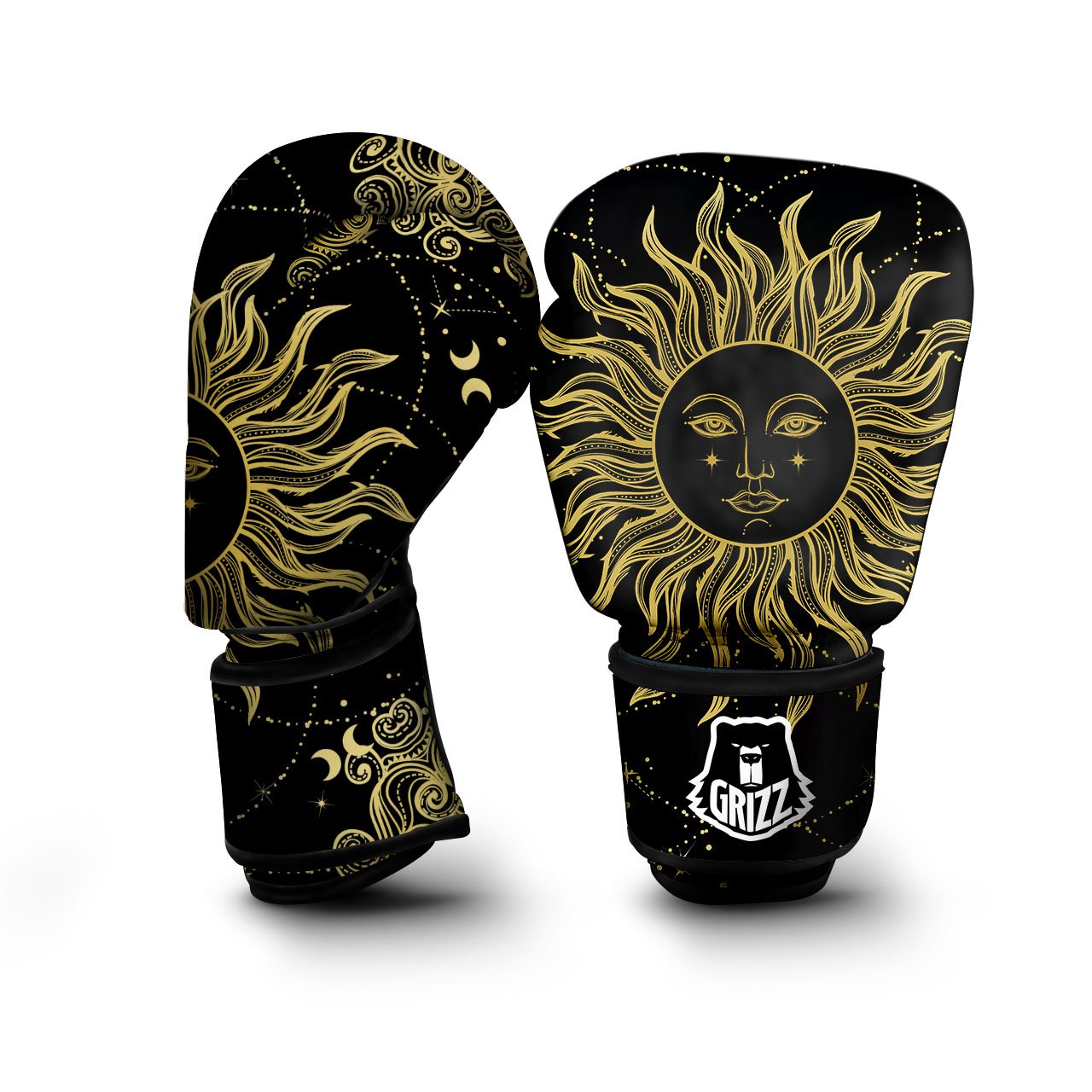 Sun Celestial Vintage Print Boxing Gloves-grizzshop