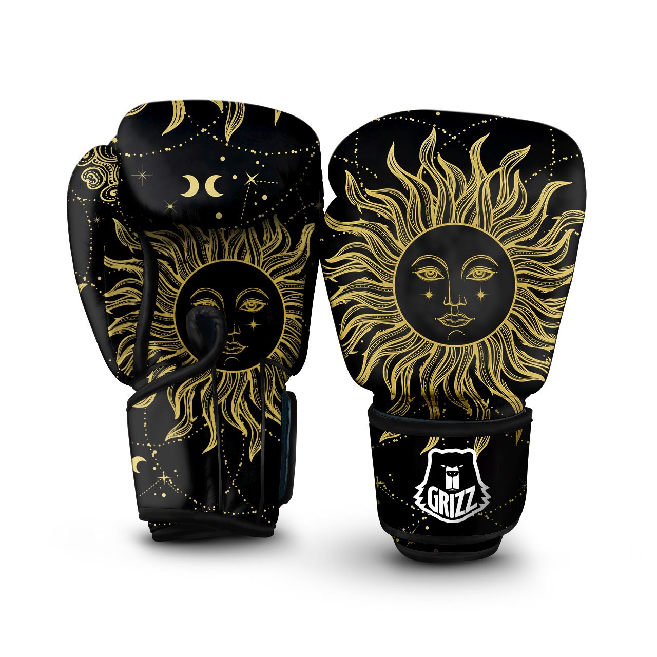Sun Celestial Vintage Print Boxing Gloves-grizzshop
