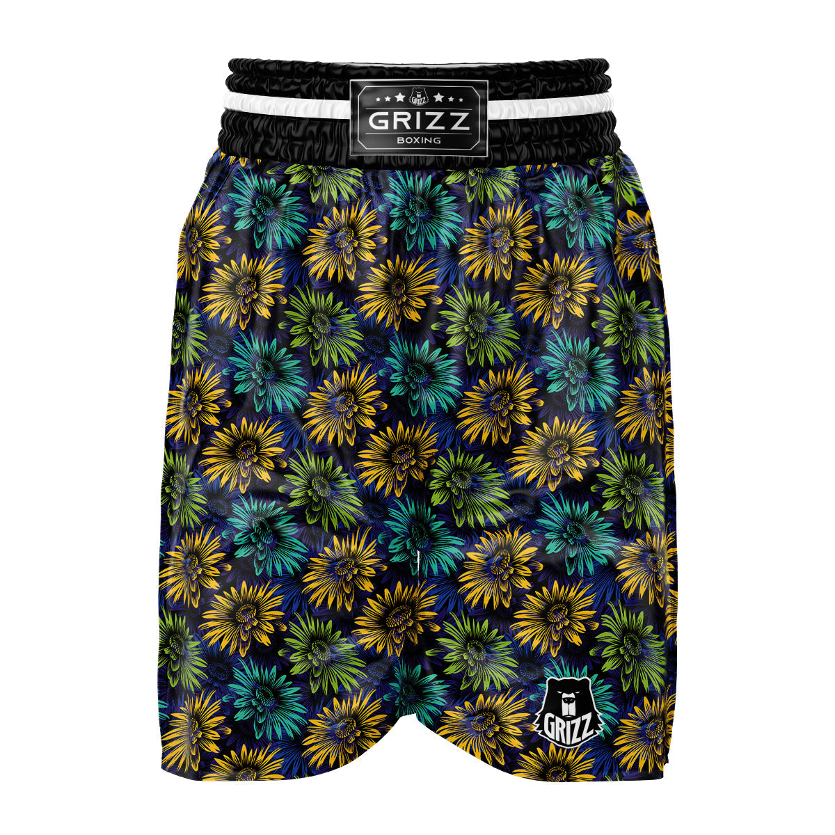 Sunflower Abstract Print Pattern Boxing Shorts-grizzshop