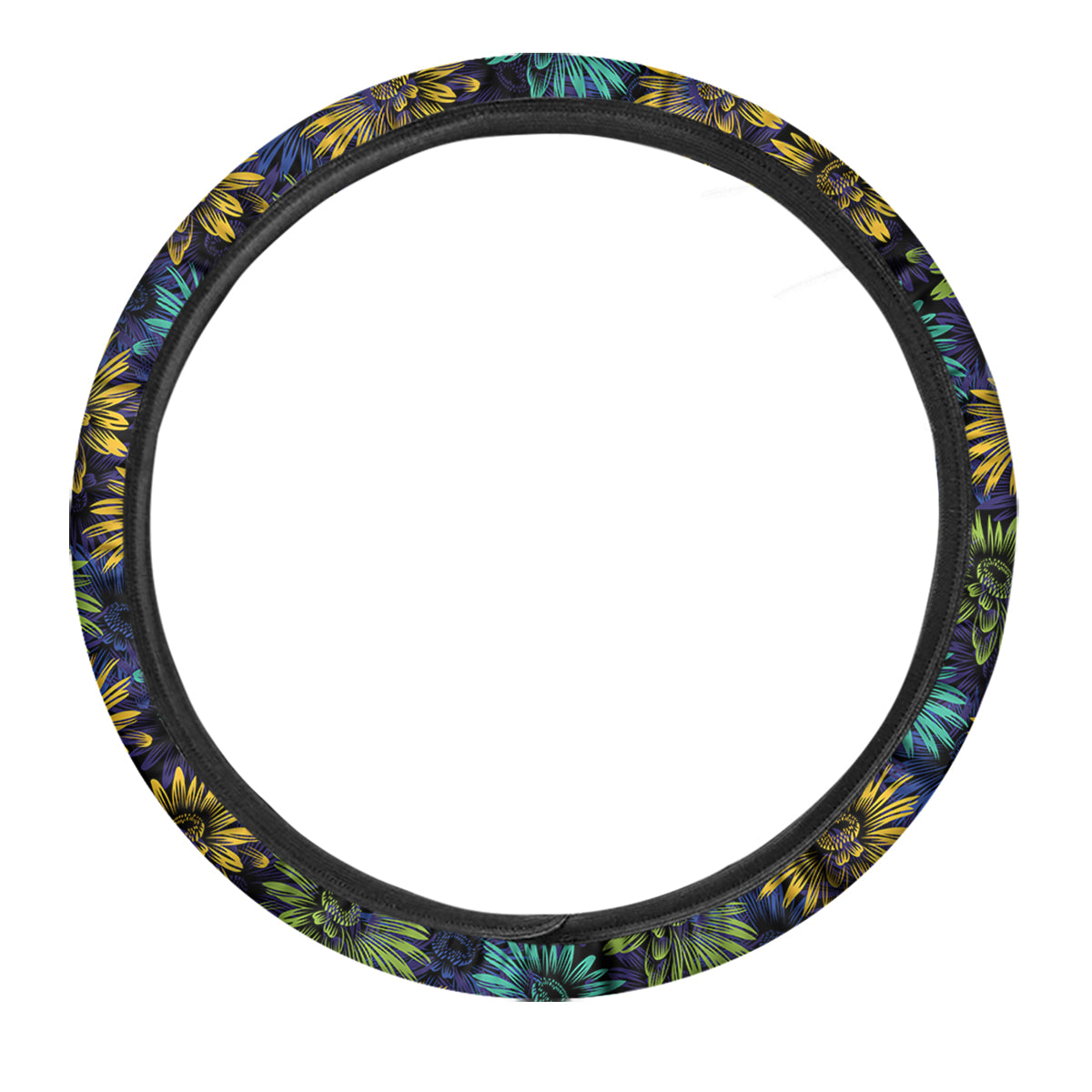 Sunflower Abstract Print Pattern Car Steering Wheel Cover-grizzshop