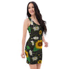 Sunflower And Chamomile Bodycon Dress-grizzshop